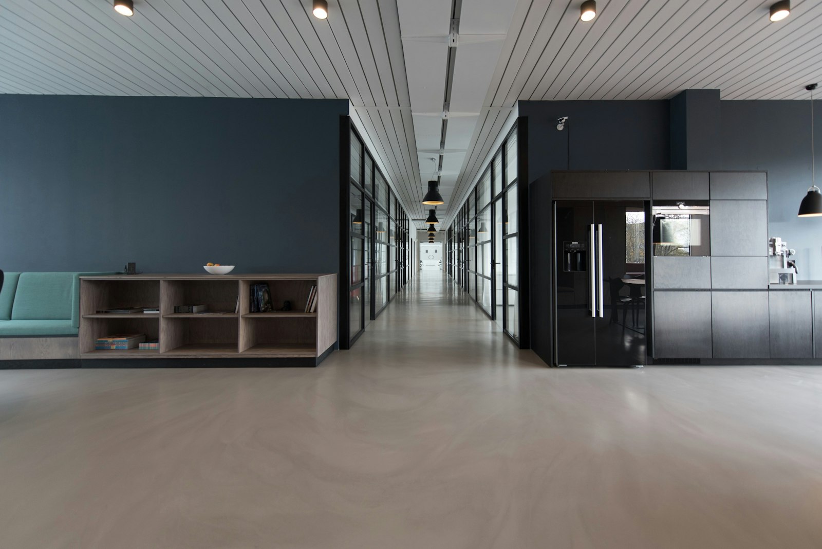 Bright open-plan office floor